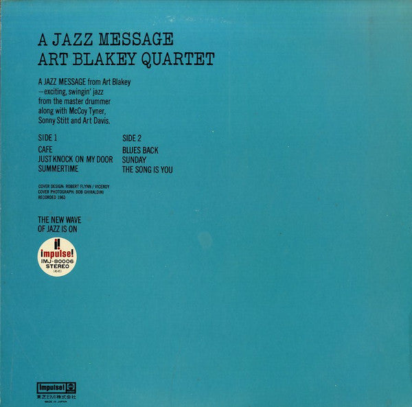 Master Release: A Jazz Message by Art Blakey Quartet