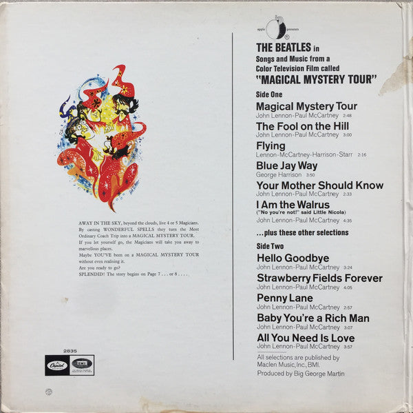 Release: Magical Mystery Tour-Vinyl-US-1967-MAL 2835, MAL-2835, 2835-14967740