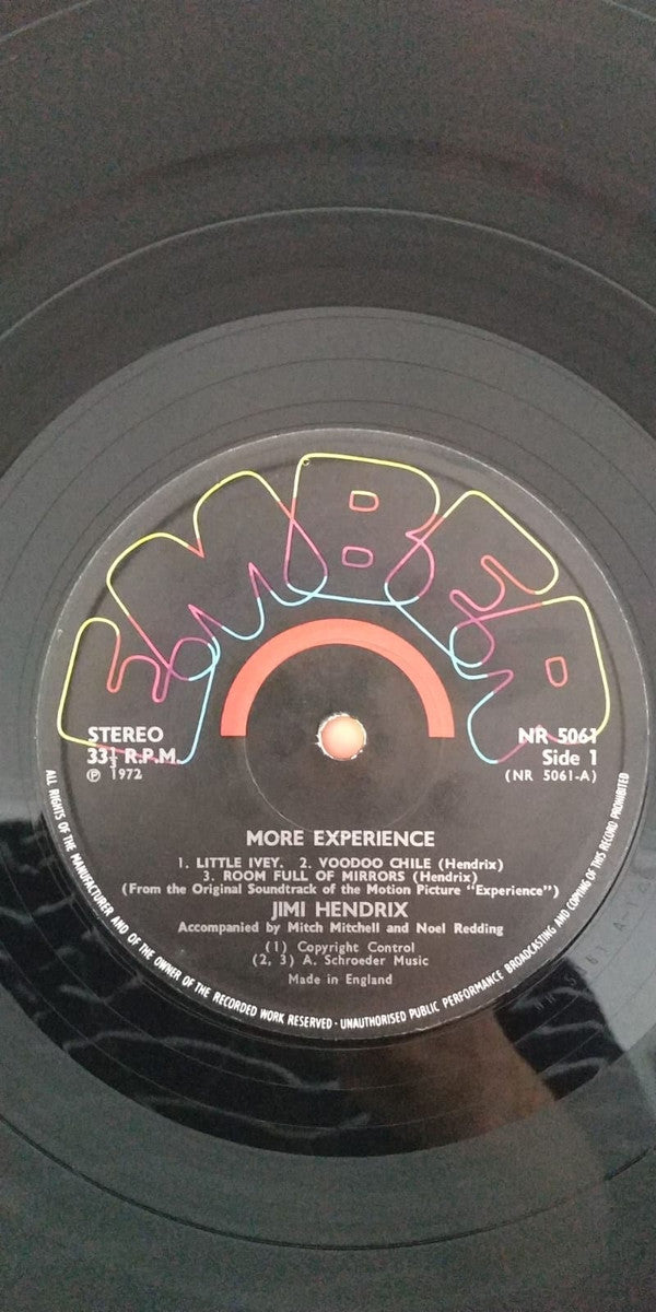 More  "Experience" Jimi Hendrix (Titles From The Original Sound Track Of The Feature Length Motion Picture) (Volume Two)