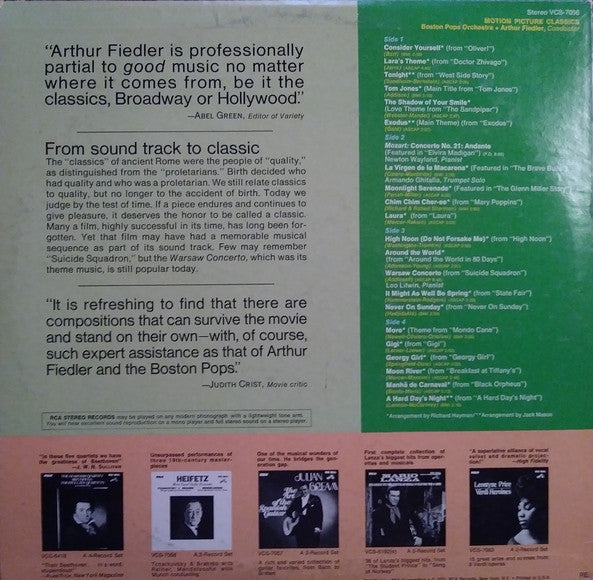 Master Release: Motion Picture Classics by Arthur Fiedler