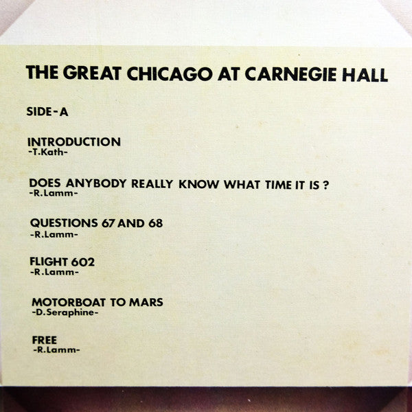 The Great Chicago At Carnegie Hall