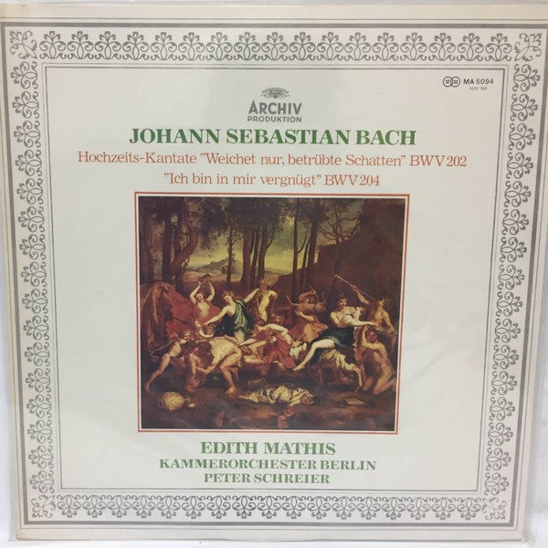 Release: Hochzeits-Kantate "Weichet Nur, Betrübte Schatten BWV 202 / "Ich Bin In Mir Vergnügt" BWV 204-Vinyl-Japan-None-MA 5094, 2533 363-15906639