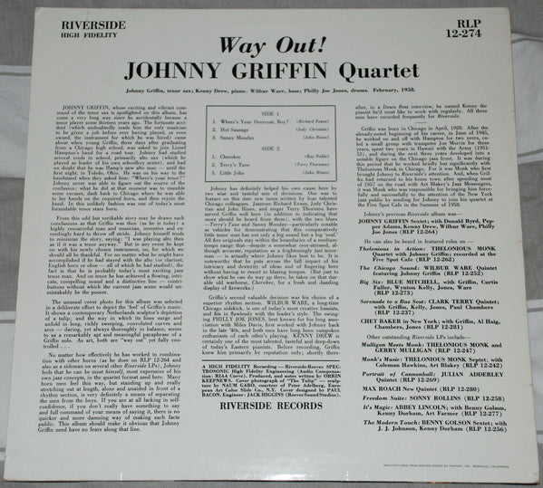 Release: Way Out!-Vinyl-US-None-RLP 12-274-11126014
