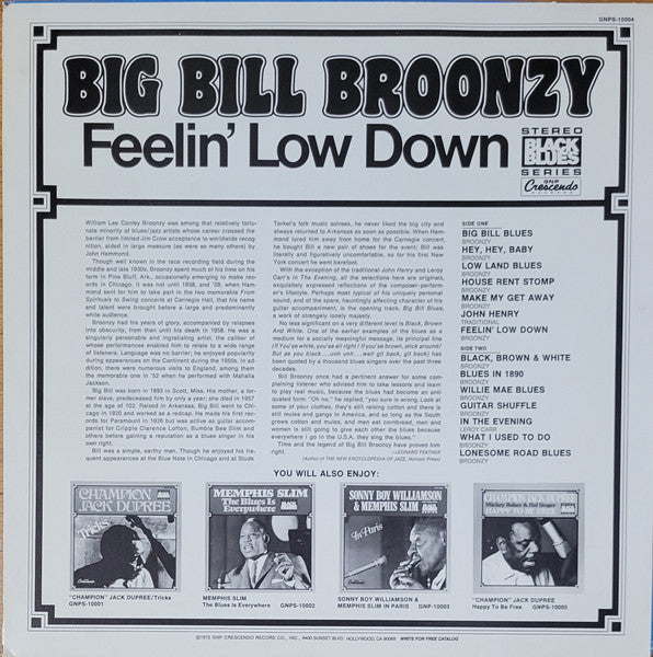 Release: Big Bill Blues-Vinyl-US-None-GNPS-10004-23001653
