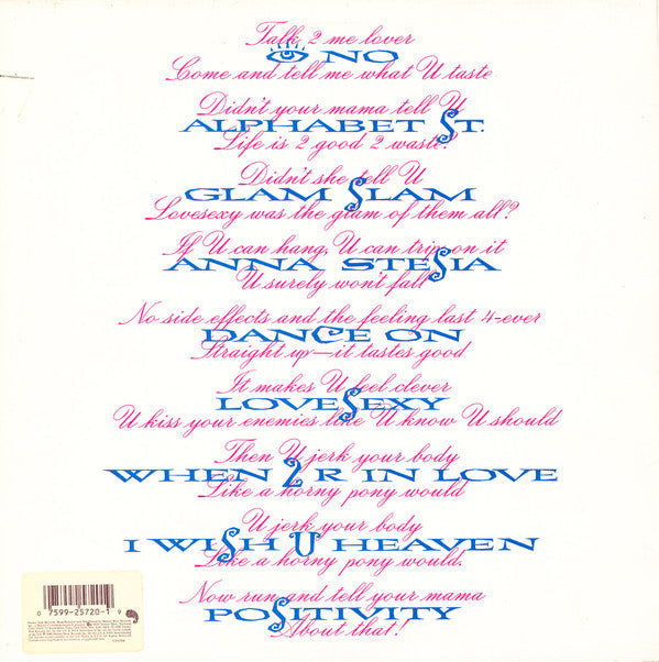 Release: Lovesexy-Vinyl-US-1988-9 25720-1, 1-25720-11113631