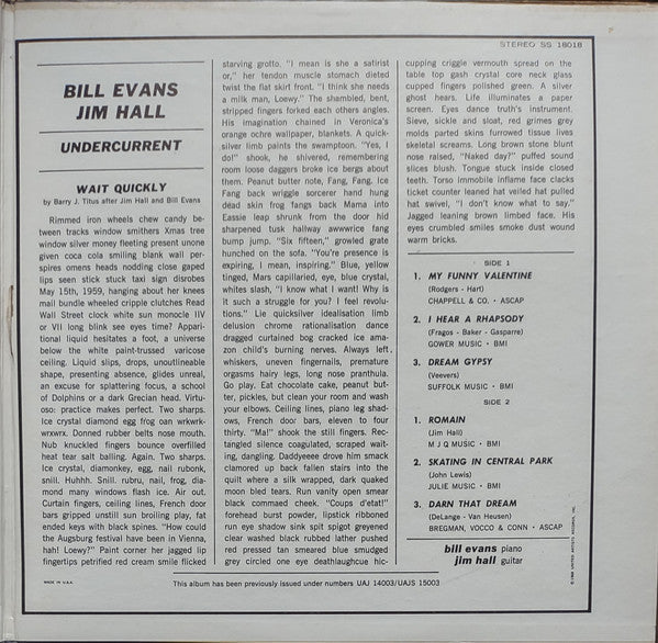 Release: Undercurrent-Vinyl-US-1968-SS 18018-29413270