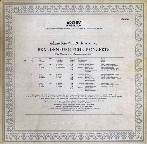 Brandenburgische Konzerte (2) (Nr. 2 F-Dur, BWV 1047 · Nr. 4 G-Dur, BWV 1049 · Nr. 5 D-Dur, BWV 1050)
