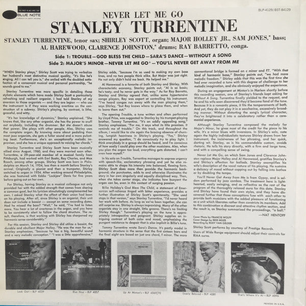 Release: Never Let Me Go-Vinyl-US-1968-BST 84129, BLP-4129, BST-84129, 84129-12682695