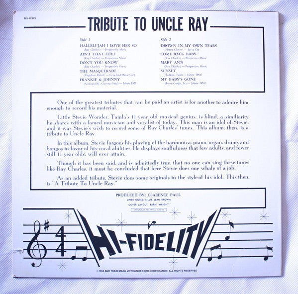 Release: Tribute To Uncle Ray-Vinyl-US-None-M5-173V1-13755960