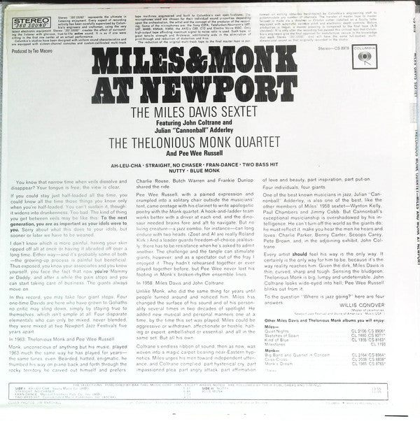 Miles & Monk At Newport