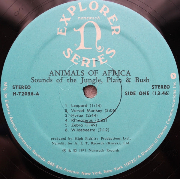 Animals Of Africa (Sounds Of The Jungle, Plain & Bush)