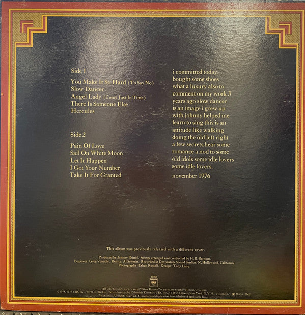 Release: Slow Dancer-Vinyl-US-1977-32760, PC 32760-23571554