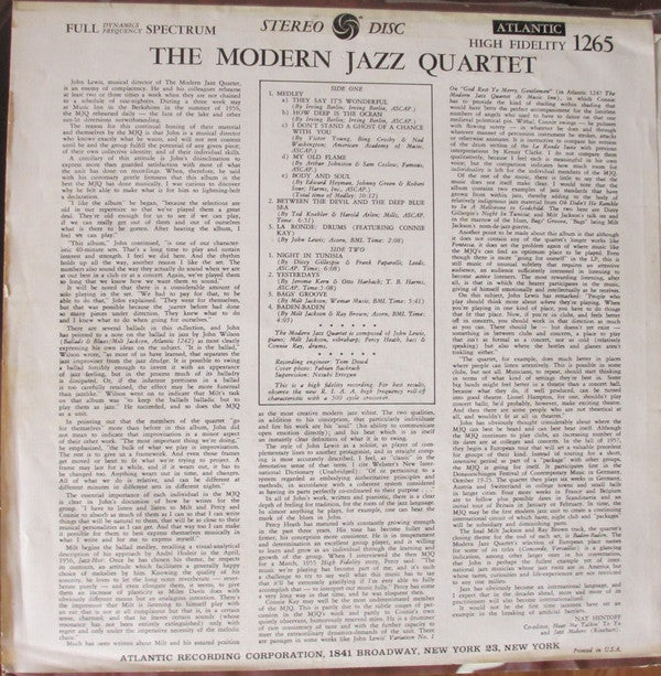 The Modern Jazz Quartet