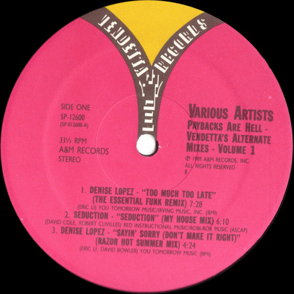 Paybacks Are Hell - Vendetta's Alternate Mixes Volume 1