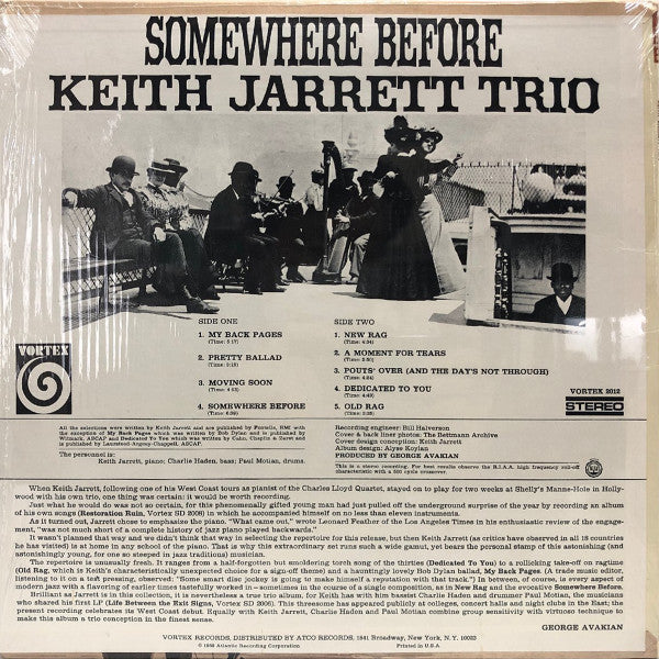 Release: Somewhere Before-Vinyl-Japan-1969-2012, SD 2012-26950703