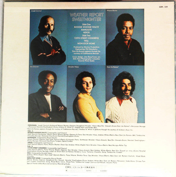 Release: Sweetnighter-Vinyl-Japan-1973-SOPL 189, SOPL-189-21964726