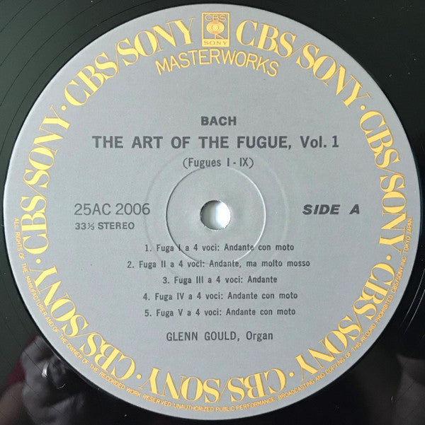 The Art Of The Fugue, Vol. 1