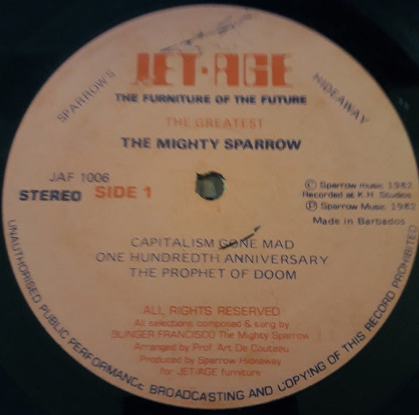 Release: The Greatest-Vinyl-Barbados-1982-JAF 1006, JAF 1006-16784334