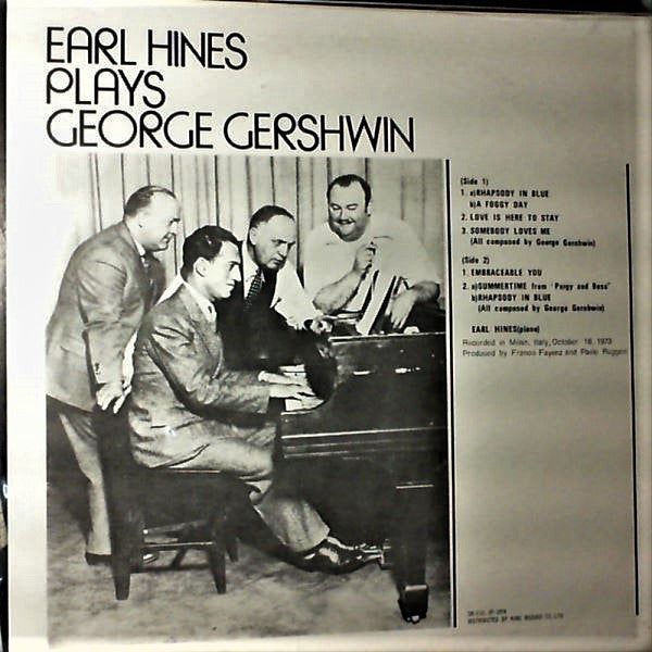 Master Release: Earl Hines Plays George Gershwin by Earl Hines