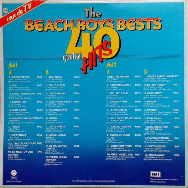 Master Release: Beach Boys Bests (40 Greatest Hits) by The Beach Boys