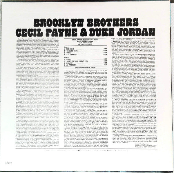 Master Release: Brooklyn Brothers by Cecil Payne