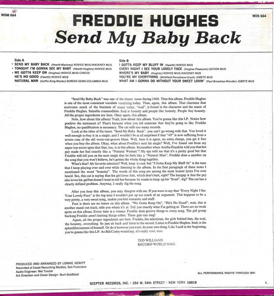 Release: Send My Baby Back-Vinyl-US-1968-WDS 664-20862994