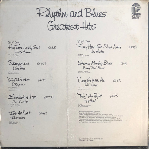 Rhythm And Blues Greatest Hits