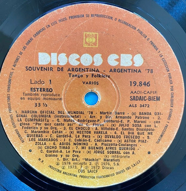 Souvenir De Argentina – Argentina '78
