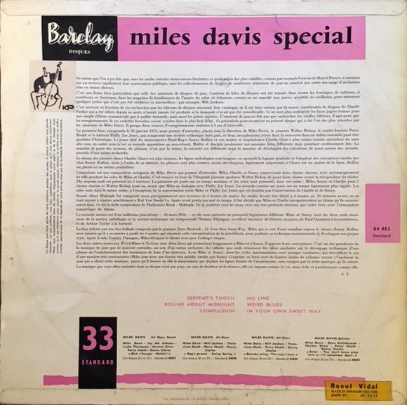 Release: Collectors' Items-Vinyl-France-1958-84052-11159460