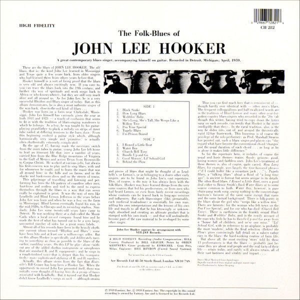 Master Release: The Country Blues Of John Lee Hooker by John Lee Hooker