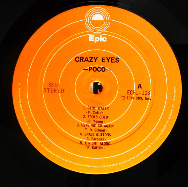 Release: Crazy Eyes-Vinyl-Japan-1973-ECPL-103-13680919