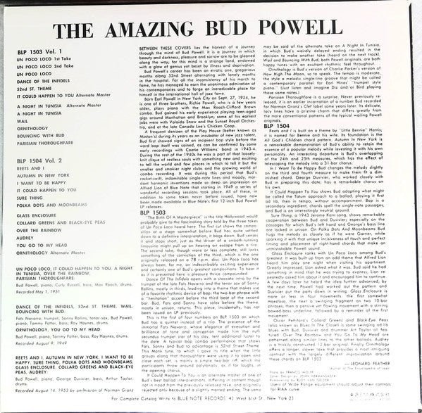 Release: The Amazing Bud Powell (Volume 1)-Vinyl-Japan-None-NR-8832, BLP-1503-15980092