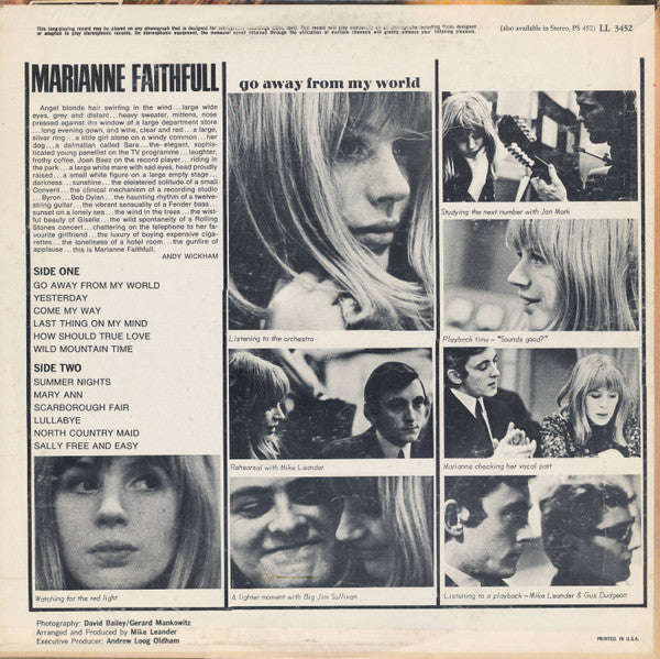Master Release: Go Away From My World by Marianne Faithfull