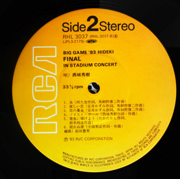 Big Game '83 Hideki Final In Stadium Concert
