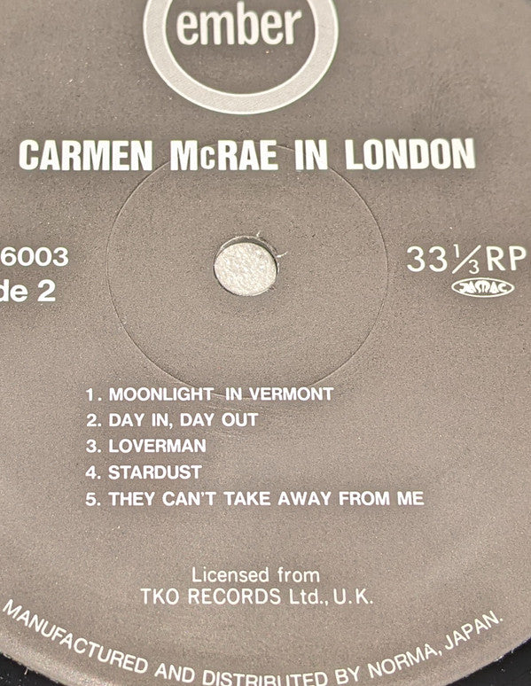 Carmen McRae In London