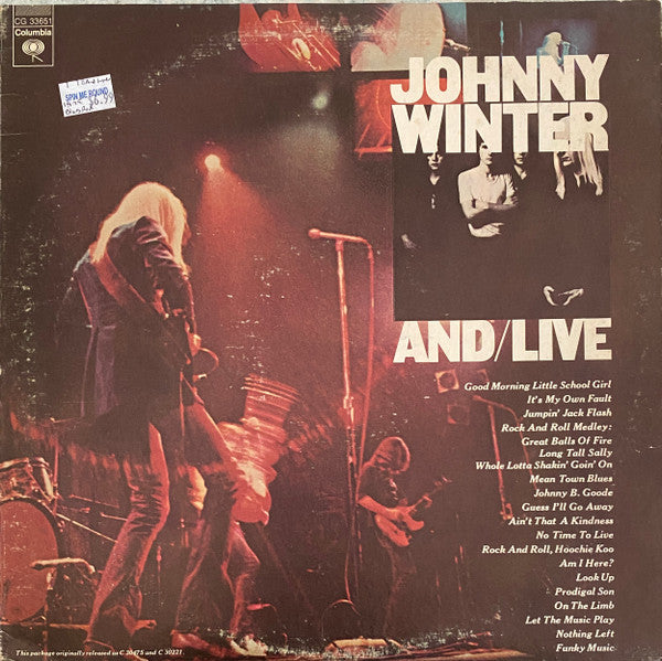 Master Release: And/Live by Johnny Winter And