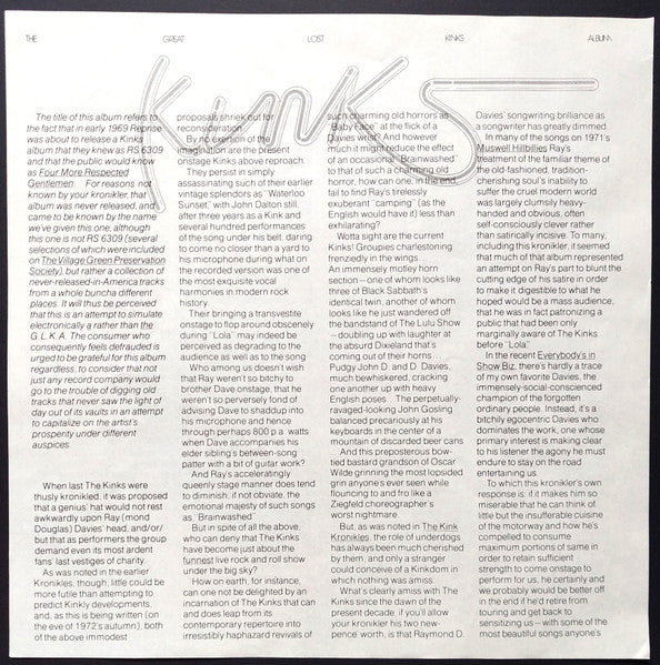 Master Release: The Great Lost Kinks Album by The Kinks