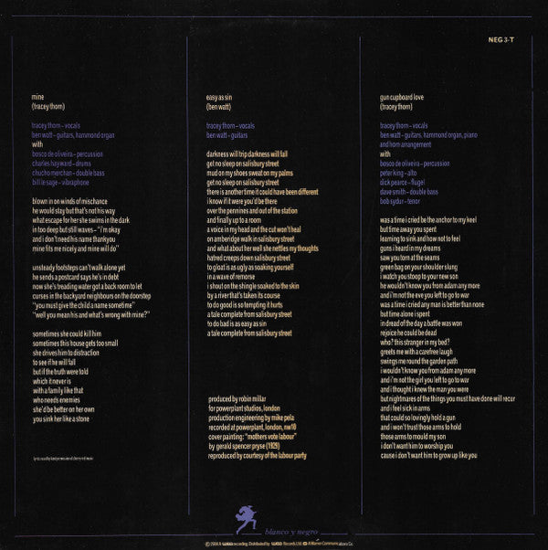 Release: Mine-Vinyl-UK-1984-NEG 3-T, NEG3-T, 249328-0-12481361