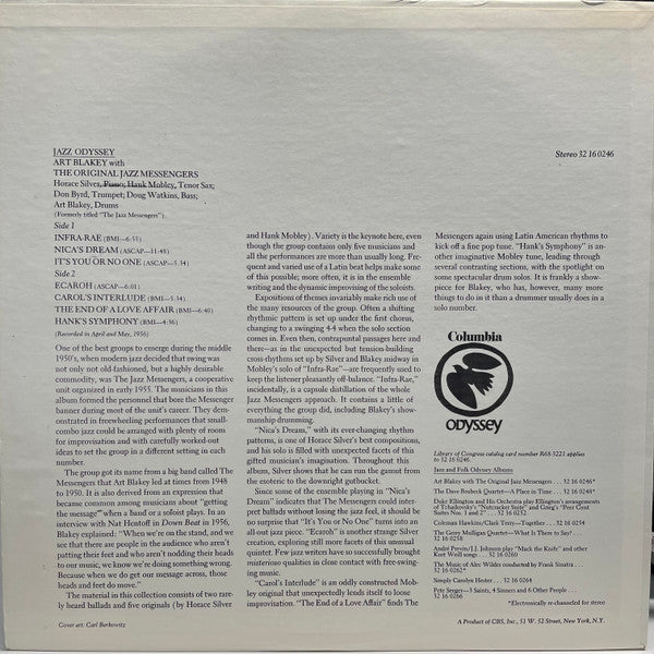Release: The Jazz Messengers-Vinyl-US-None-32 16 0246-22934795