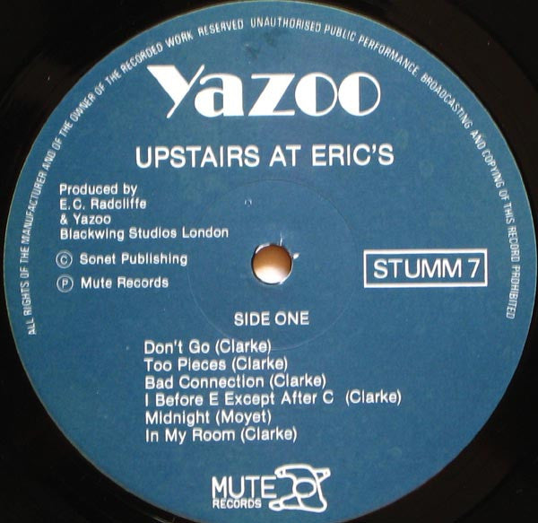 Release: Upstairs At Eric's-Vinyl-UK-1982-STUMM 7-97230