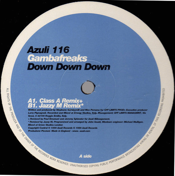 Down Down Down (Jazzy M / Class A Remixes)