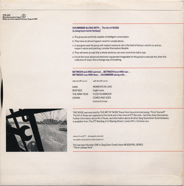 Release: Into Battle With The Art Of Noise-Vinyl-UK-1983-ZTIS 100-33485