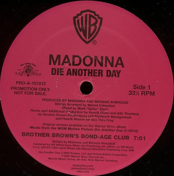 Release: Die Another Day-Vinyl-US-2002-PRO-A-101012-90443