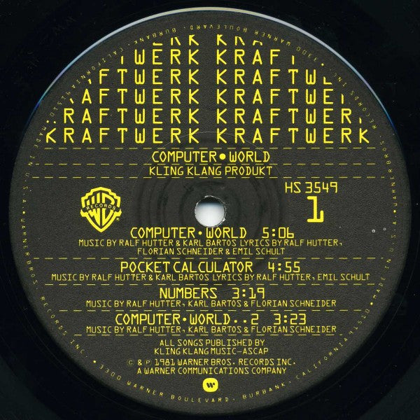 Release: Computerwelt-Vinyl-US-1981-HS 3549-23300