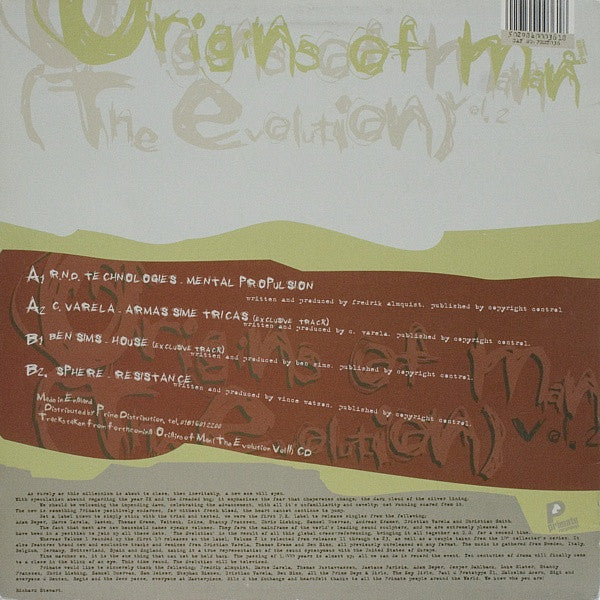 Release: Origins Of Man Vol. 2 (The Evolution) E.P.-Vinyl-UK-1999-PRMT 036, PRMT036-25987