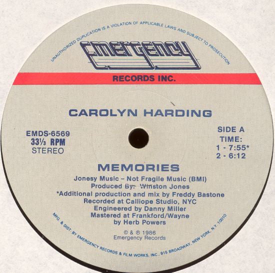 Release: Memories-Vinyl-US-1986-EMDS-6569-62201