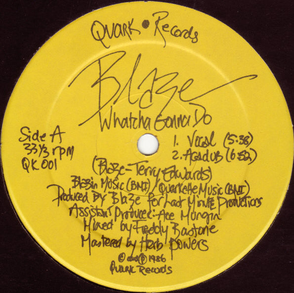 Master Release: Whatcha Gonna Do by Blaze