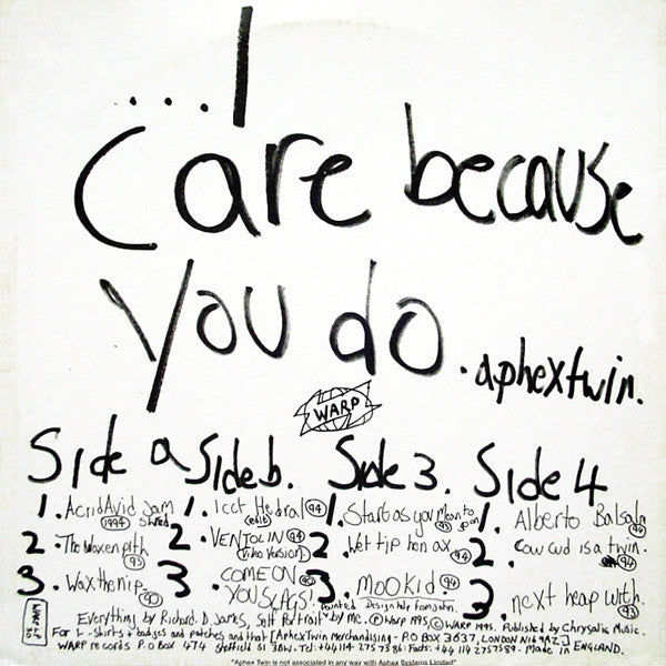 Release: ...I Care Because You Do-Vinyl-UK-1995-WARP LP 30, WARP 30 lp-27129