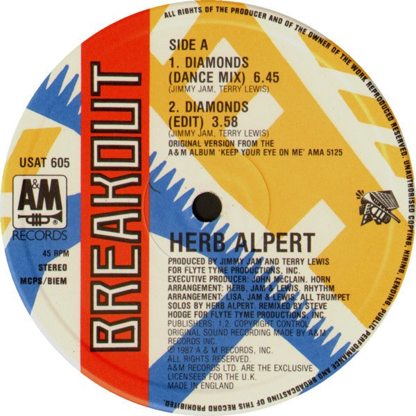 Release: Diamonds-Vinyl-UK & Europe-1987-USAT 605, USAT 605-80415