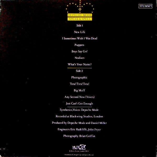 Release: Speak & Spell-Vinyl-UK-1981-STUMM 5-56293